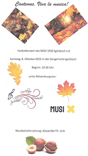 Herbstkonzert Igelsbach 08.10.